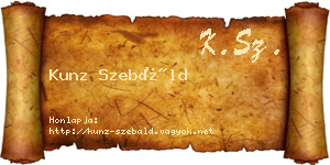 Kunz Szebáld névjegykártya
